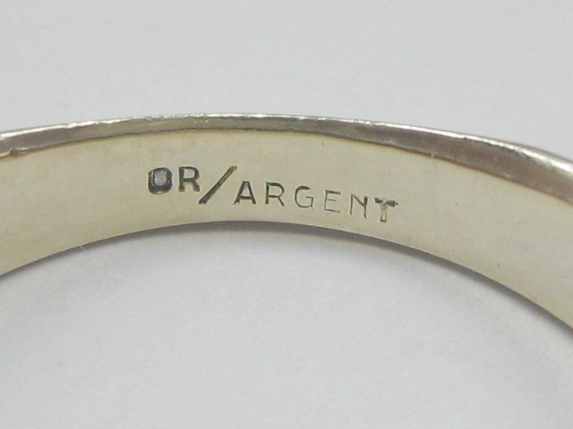 Anelli: Antik Ring Silber geprüft teilvergoldet Monogramm SH / Gr.59 – Usato da Ermatingen venduto da Decovin 8