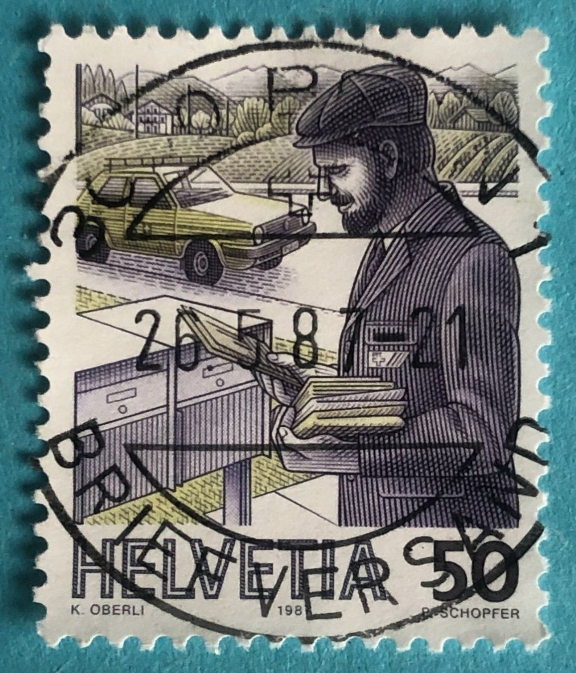 Alle Briefmarken: Nr.738 mit Vollstempel Bern – Gebraucht aus Aarau von Billa007