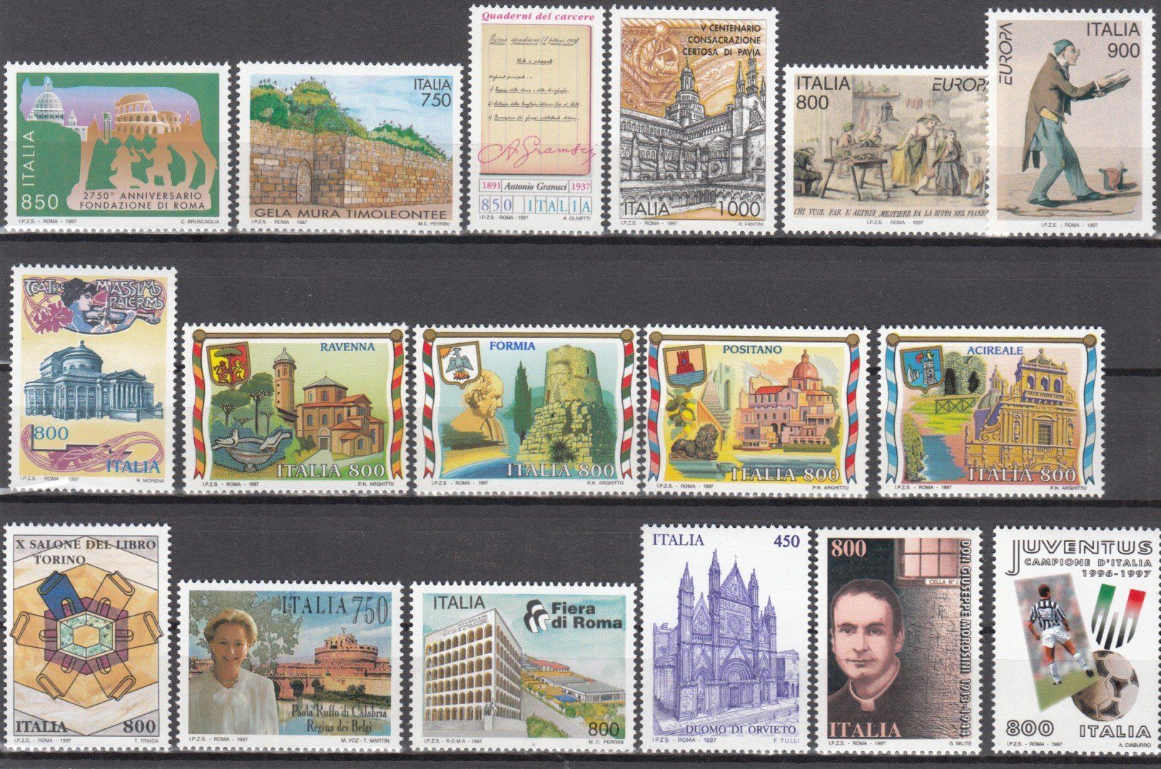 Tutti i francobolli: Italien 1997 postfrisch – Usato da Bürglen TG venduto da StampGraf 2