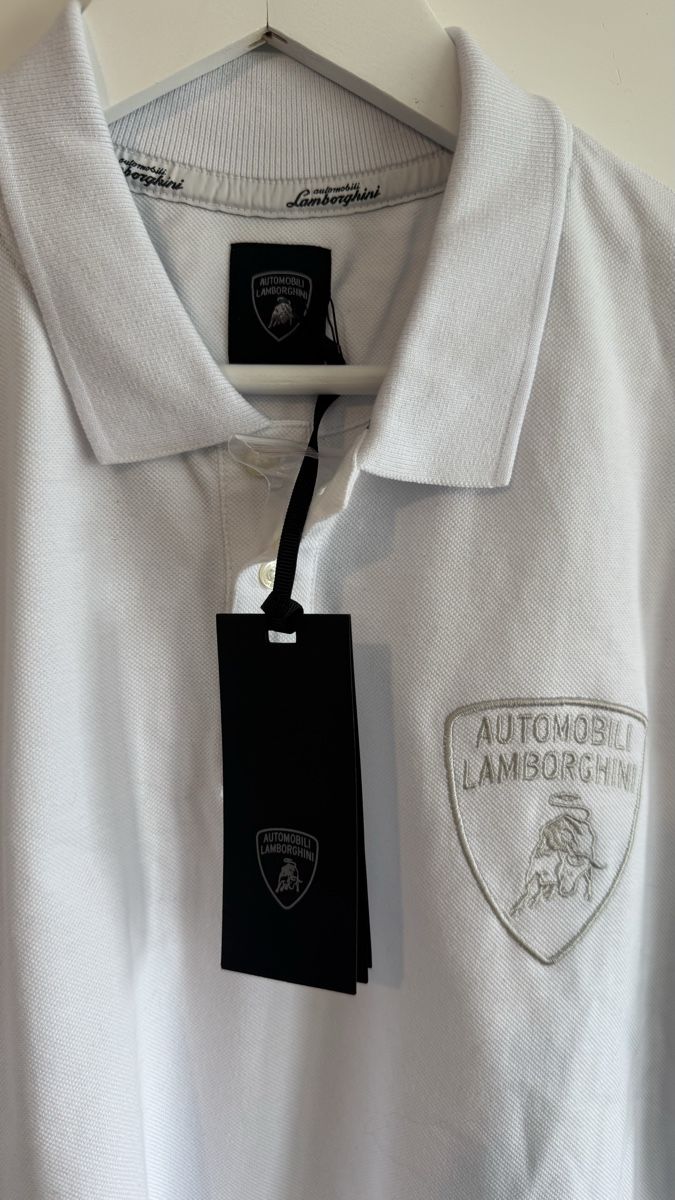 Magliette Polo: Lamborghini Polo Shirt Weiss L – Nuovo e nell'imballaggio originale da Brugg AG venduto da GiovanniVercetti 1