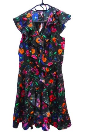 Gr. 36 MORGAN verspieltes SommerKleid Blumen Volants s.Masse