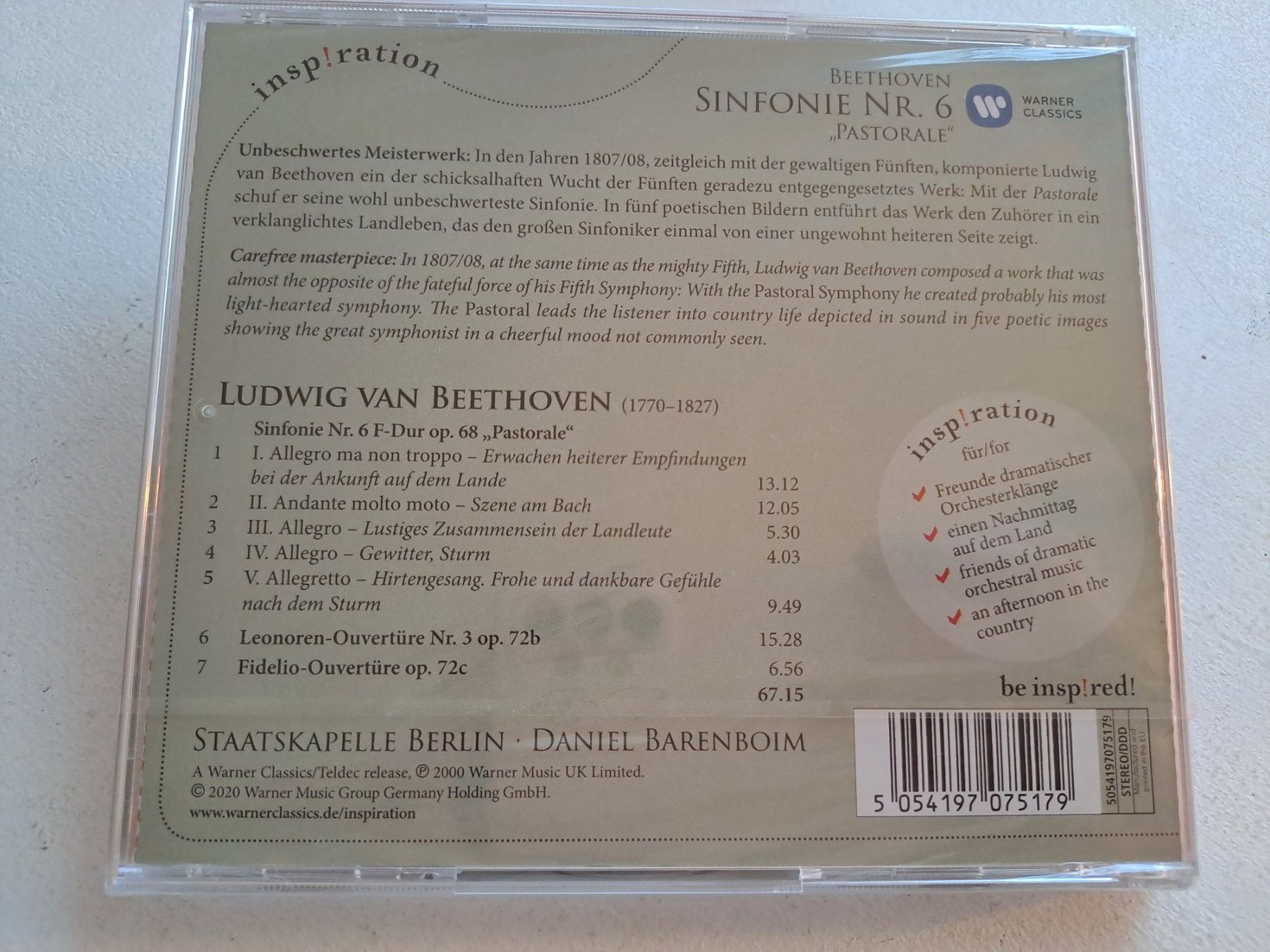 CD: CD Beethoven Sinfonie Nr.6 Pastorale – Nuovo e nell'imballaggio originale da Volketswil venduto da ronbons 1