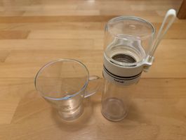 Doppelwandige Glasflasche double-wall glass cup