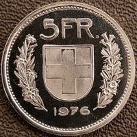5 Franken 1976 stgl. / aus Münzsatz