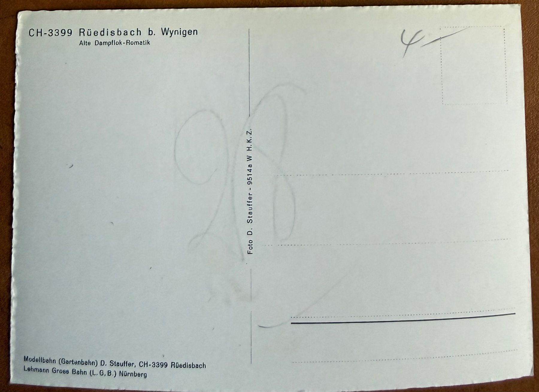 Cartoline postali: Rüedisbach b. Wynigen - Modellbahn (Gartenbahn) – Usato da Lutry venduto da Ediego 1