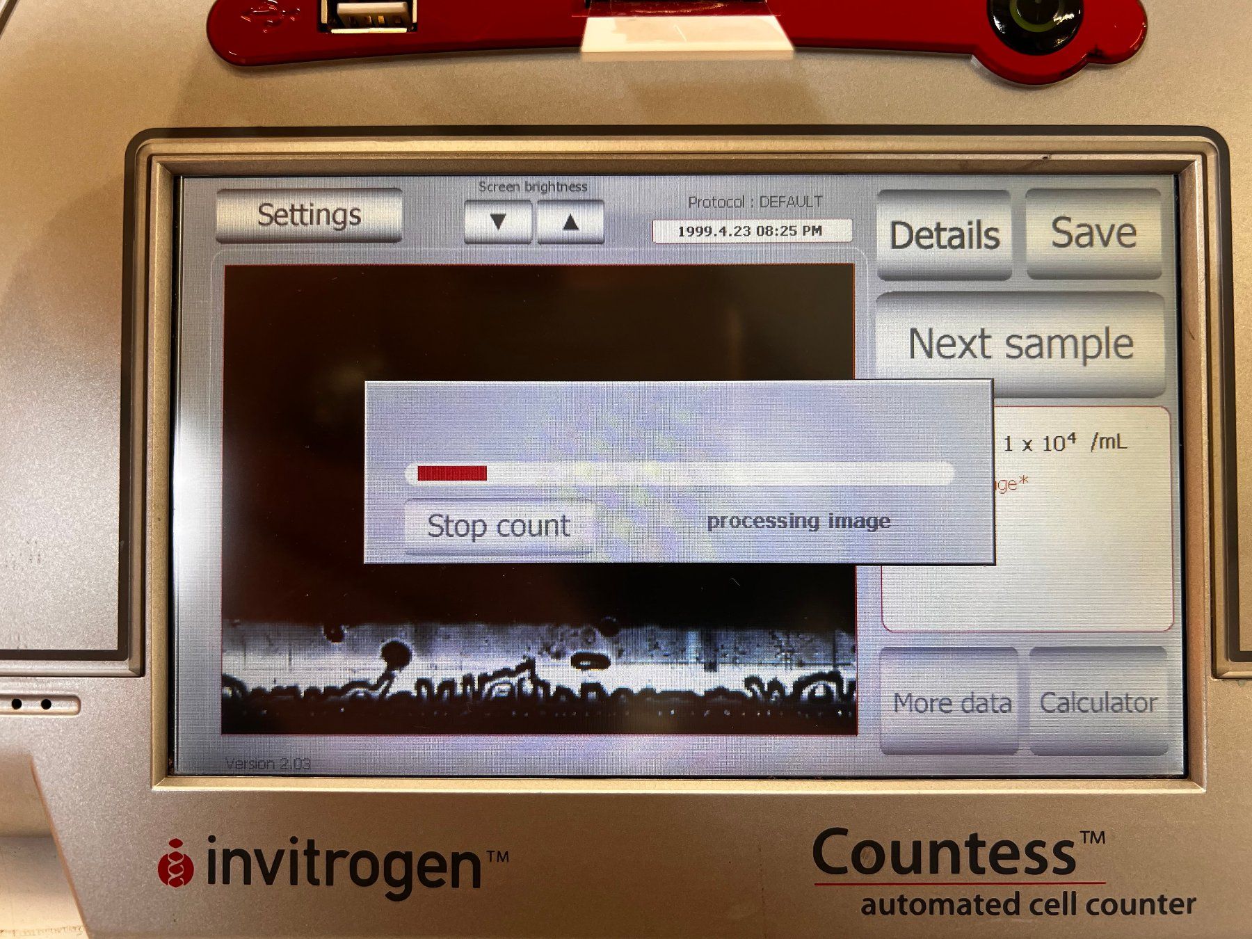 Misurare: Thermo Invitrogen Countess Automated Cell Counter – Usato da Niederdorf venduto da LeptonAG_Labor 6