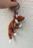 Handgestrickter Fuchs Schlüsselanhänger  Fox Geschenkidee