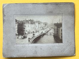 Charnaux Photographie Zürich Limmatquai und Rösslitram 1880