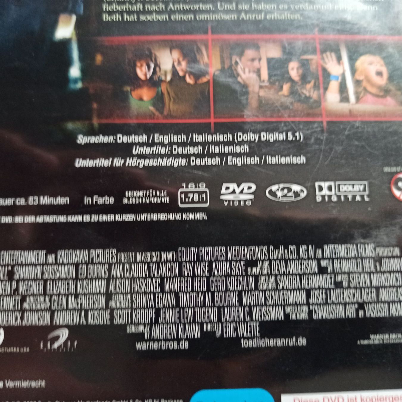 Tutti i DVDs: Tödlicher Anruf – Usato da Dübendorf venduto da kb86_MOVIE 2