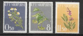 Albanien Serie 654 - 656 Heilpflanzen * 10.5.1962