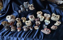 Eulefiguren 30 stk. Naturstein Handgemacht wunder schöne stk