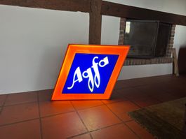 Seltene originale Agfa-Leuchtreklame Vintage