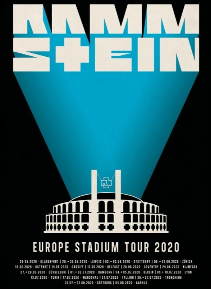 Poster & Bilder: Rammstein POSTER ”EUROPE STADIUM TOUR 2020” – Neu und originalverpackt aus Niederurnen von Ghost.recon