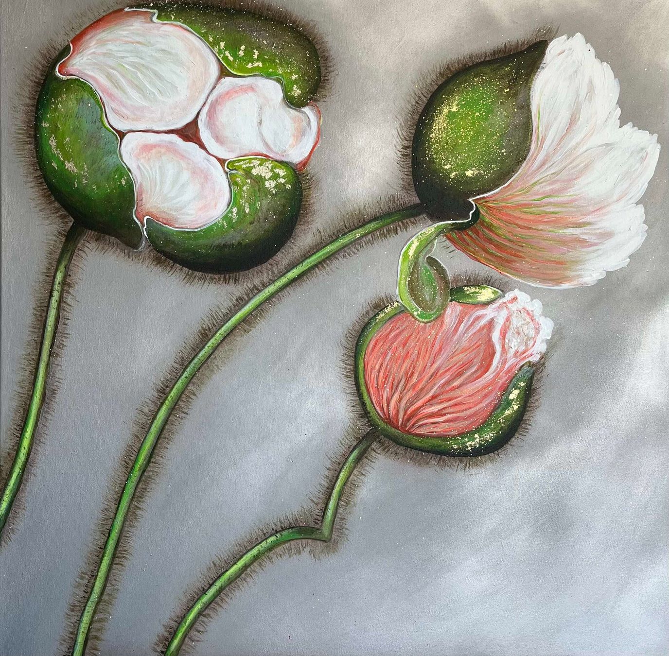 Dipinti: Abstrakte Malerei PFIRSICHMOHN – Nuovo (secondo la descrizione) da Reinach BL venduto da art-inspiration.ch