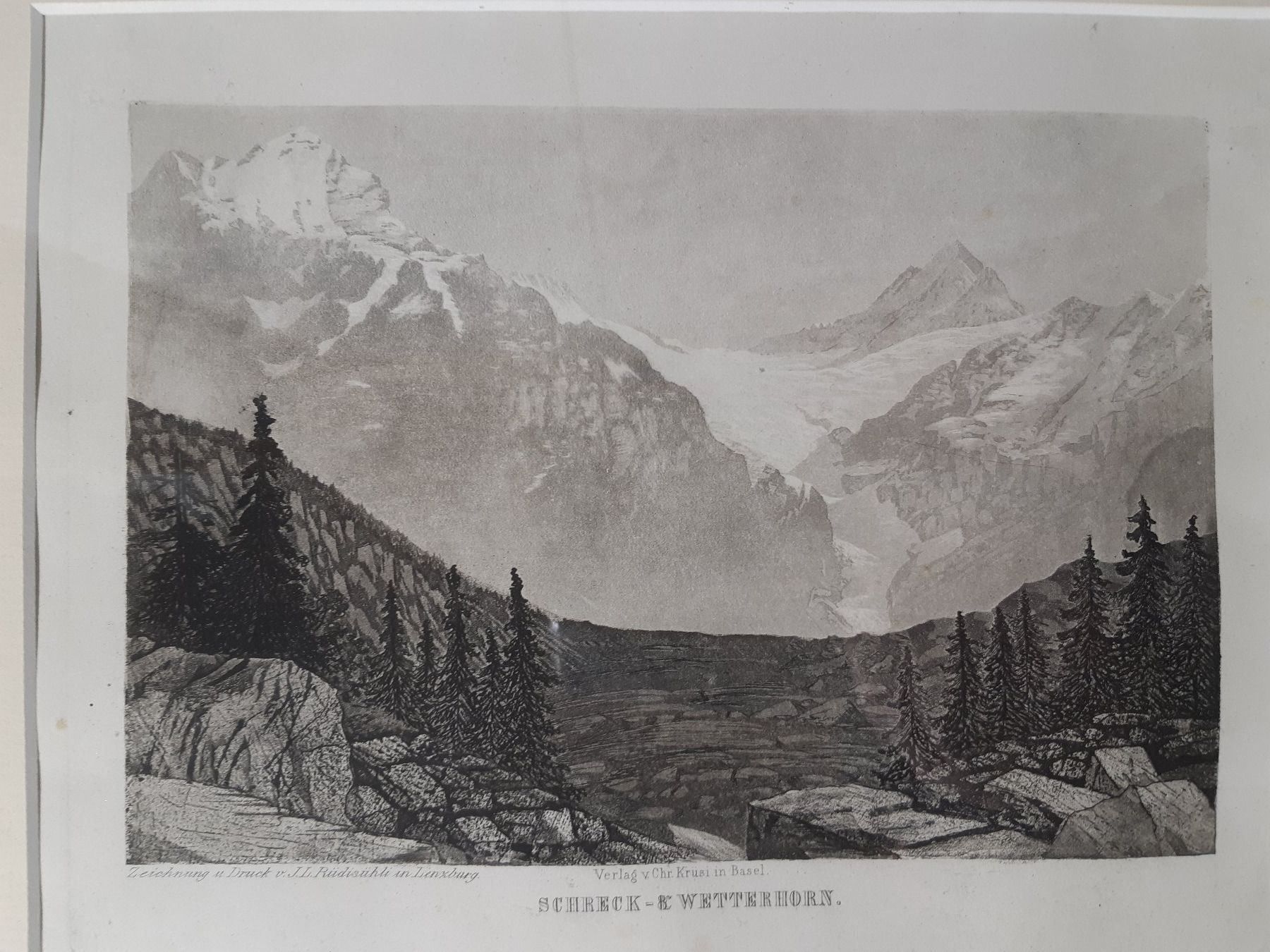 Grafica & Litografie: Litho Schreck- und Wetterhorn – Usato da Grindelwald venduto da carro5 1