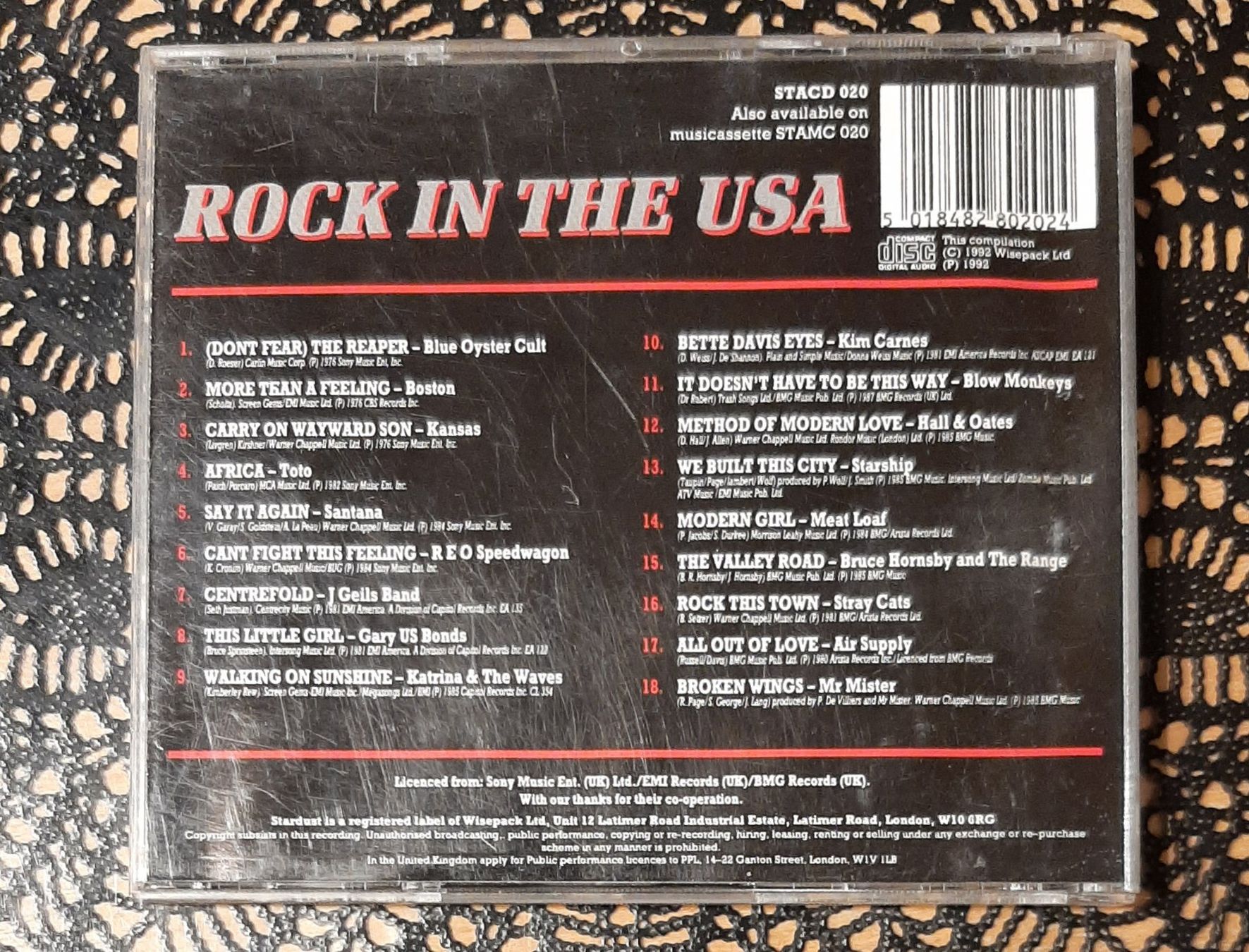 CD: Rock In The USA, Rock Compilation Sampler 1992 – Usato da Schönenberg TG venduto da breiti12 1