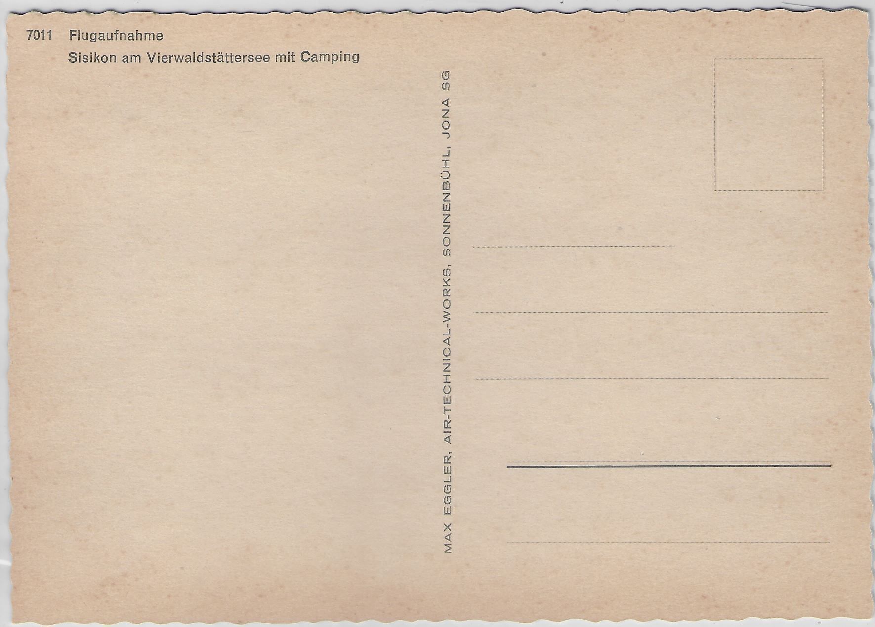 Cartoline postali: Flugaufnahme Sisikon mit Camping – Antico da Ettingen venduto da Kartenplanet 1