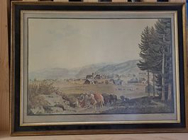 Umrissstich Vue du Bourg d'Appenzell