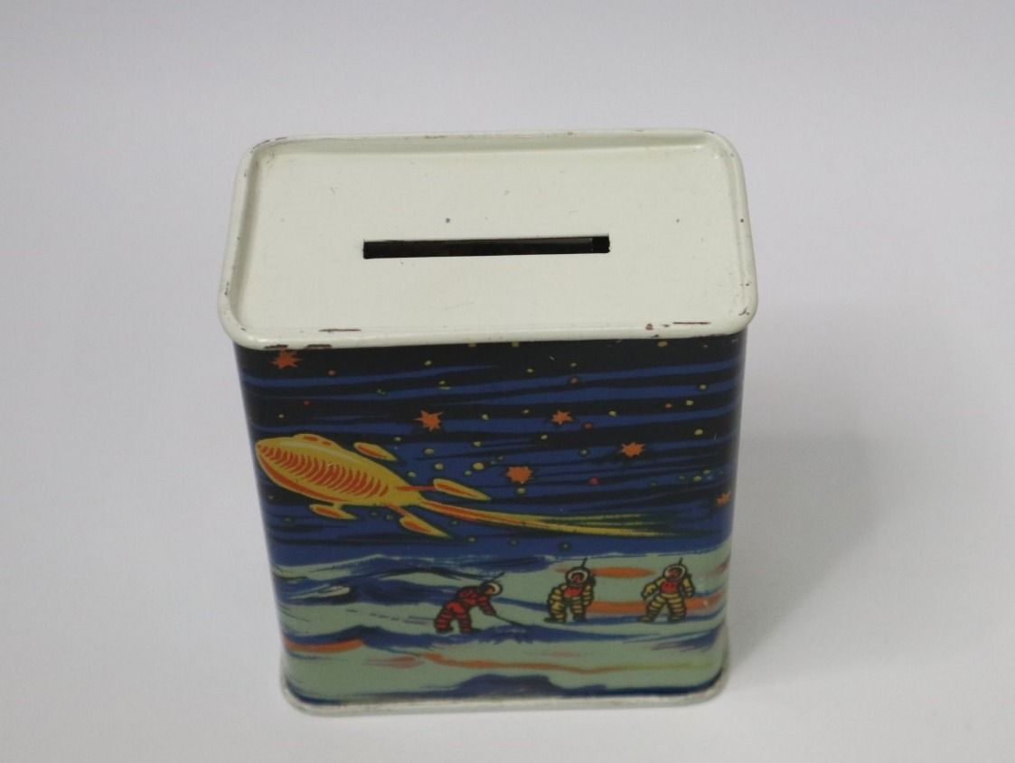 Tirelires: Blech Space Rocket Spardose UFO mit Schlüssel – Neuf (Voir description) à Eschenbach SG par Astalavista 5