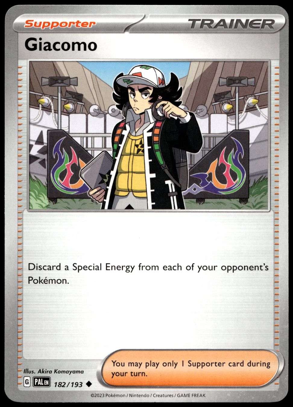 Pokémon Sammelbilder & Trading cards: Pokémon Giacomo 182/193   EN SV02 Paldea Evolved – Gebraucht aus Le Mouret von PokemonCards_CH