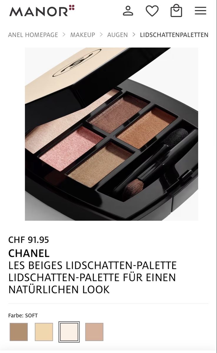 Make-up: Chanel Lidschatten Palette Les Beiges Soft – Usato da Baden venduto da Tiffany6878 1