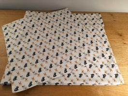Set für die Decke 80x80 , mit Hundemotiv