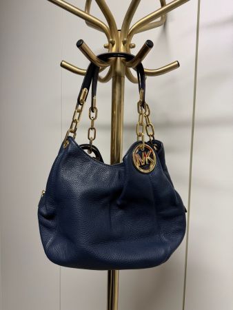 Handtasche Michael Kors dunkelblau Leder Damen