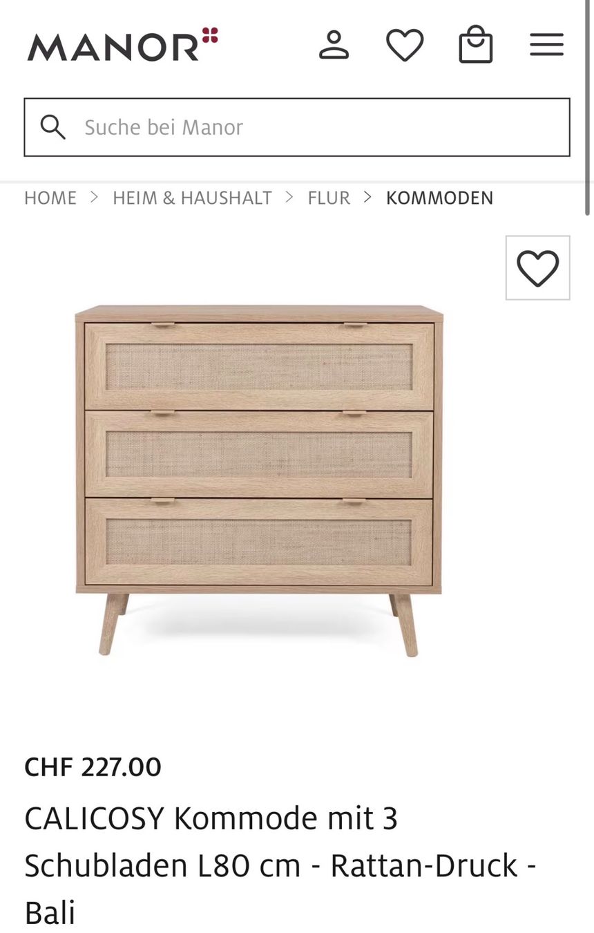 Cassettiere: Kommode, wie neu, 3 Schubladen – Usato da Basel venduto da iraceci