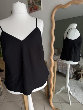Phase Eight Dpaghetti-Träger Top schwarz