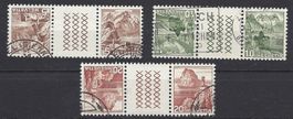 Zwischensteg Série von 1948 ZNr. S57-S59, gestempelt ʘ KP 21