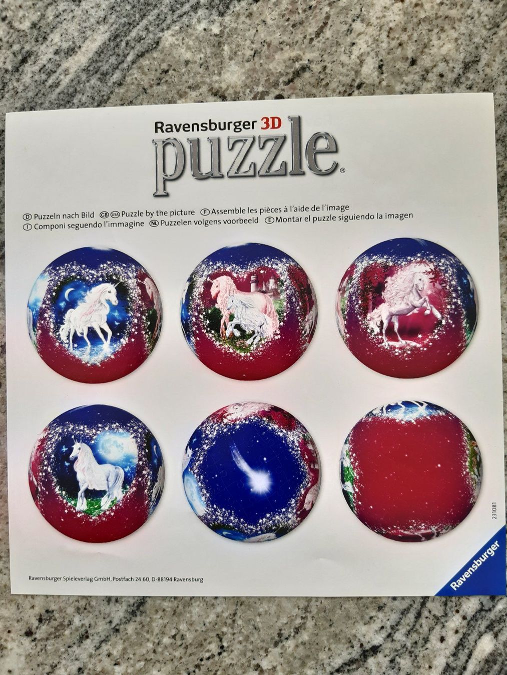 Ravensburger Puzzle: Puzzle 3D mit Licht (Einhorn) – Usato da Mels venduto da Barbara2020 3