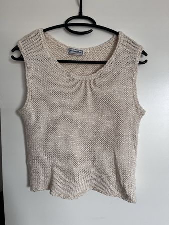 Damen Stricktop Bella Bleu Grösse M cremefarben gestrickt