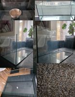 54l Vollglas Aquarium mit Kies