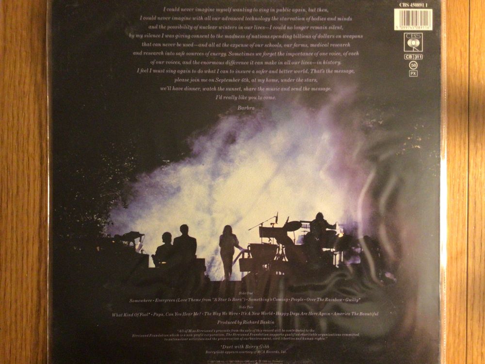 BARBRA STREISAND, One Voice, LP, 1987 Kaufen auf Ricardo