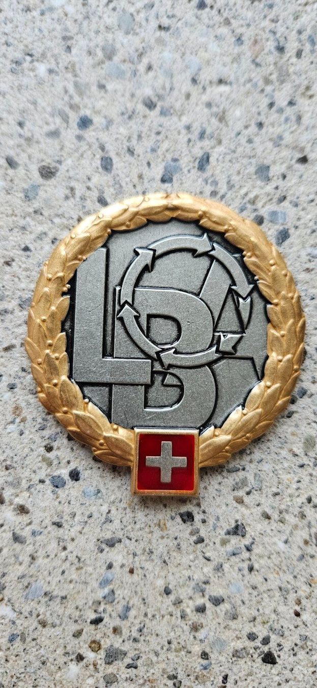 Schweizer Armee Plaketten & Abzeichen: *** Beretemblem Gold Offizier Schweizer Armee *** – Gebraucht aus Riedholz von fr_sIruP