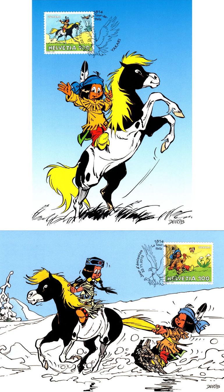Tutti i francobolli: 2 offiz. Maximumkarten 2012, Yakari – Nuovo (secondo la descrizione) da Dottikon venduto da haeusibuh5