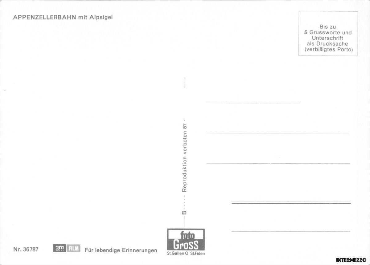 Cartoline postali: Bahn // Appenzellerbahn Alpsigel // Triebwagen – Usato da Basel venduto da intermezzo12 1