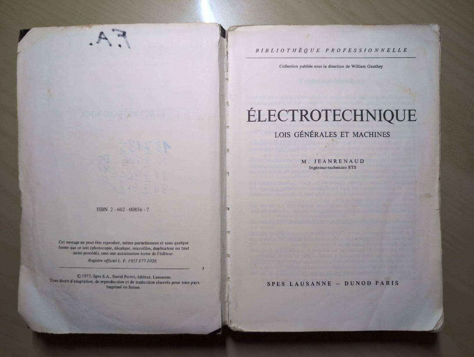 Libri: Livre - électro technique de 1973 – Usato da Muraz (Collombey) venduto da so06 3