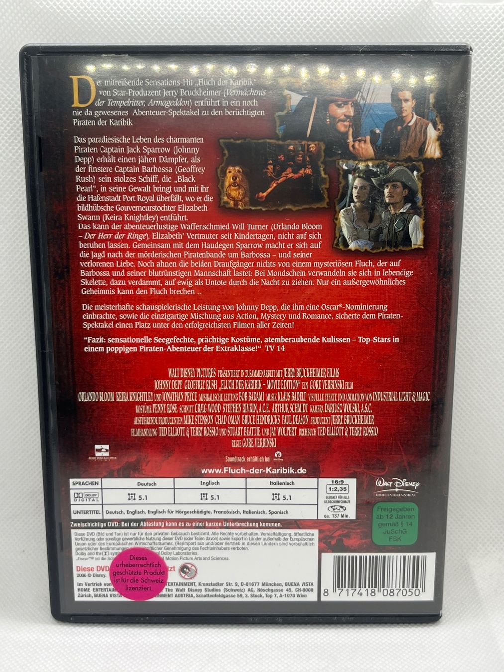 Tutti i DVDs: Fluch der Karibik - DVD - Johnny Depp – Usato da Hinterkappelen venduto da Kim1992 1