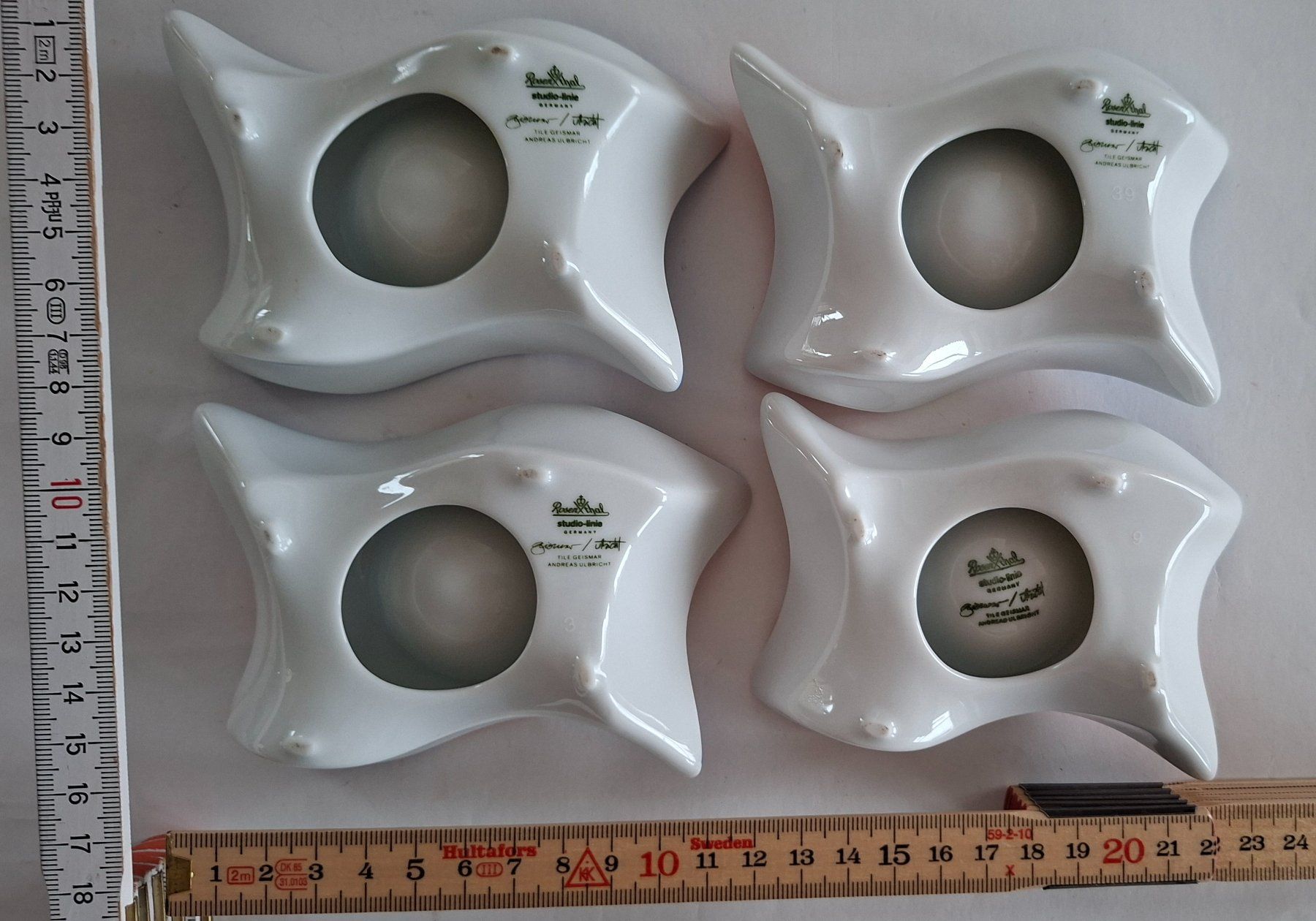 Rosenthal Sonstiges Geschirr: 4er Set Eierbecher in Flaggen Optik, Rosenthal Studioline – Gebraucht aus Opfikon von Diversamente 3