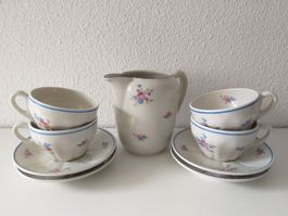 SUISSE LANGENTHAL Tasses, soucoupes + pot à lait (1944/1947)