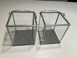 2 x Windlichter/Rechaudlämpchen Halter