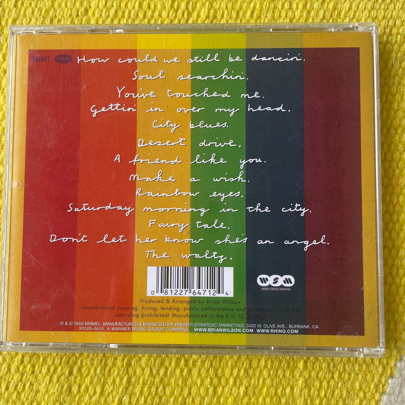 CDs: BRIAN WILSON BEACH BOYS-GETTIN IN OVER MY HEAD – Gebraucht aus Rorschacherberg von CD-Roli 1