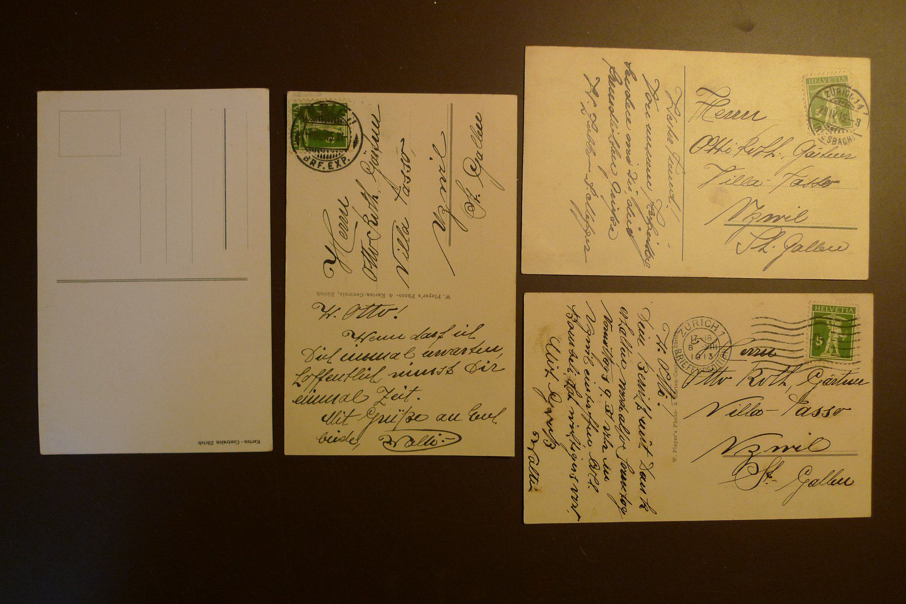 Cartoline postali: Alte Ansichtskarten Zuerich, Sammlung von 8 Stueck – Usato da Dietikon venduto da Leitz5180 1
