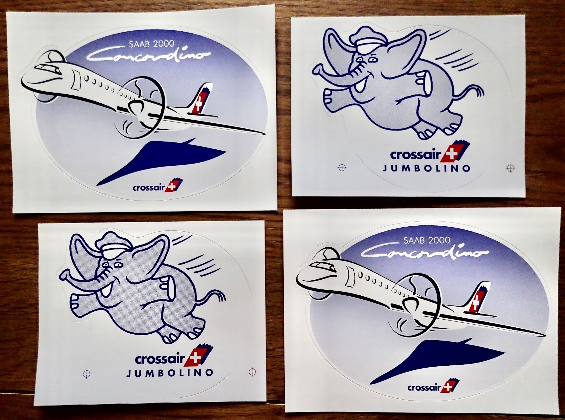 Sticker: 4 Crossair Aufkleber – Nuovo (secondo la descrizione) da Lodano venduto da mabianco