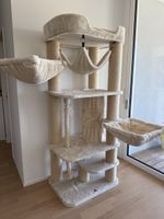 Kratzbaum mit Hängematten 190 cm beige sehr gut