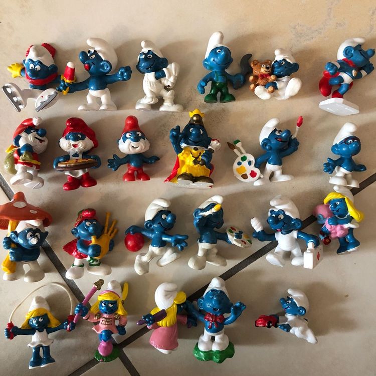 Lot De Schtroumpfs Vintage - Figurines Collection - Occasion, Thème BD