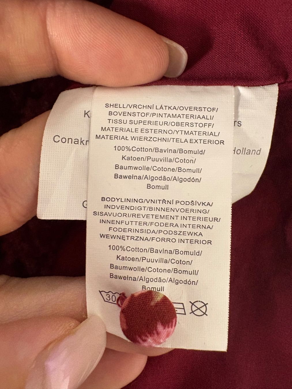 Camicette: Glamorous cropped Bluse Blumen Rüschen 40 bordeaux – Nuovo (secondo la descrizione) da Regensdorf venduto da secondchancefashion 6