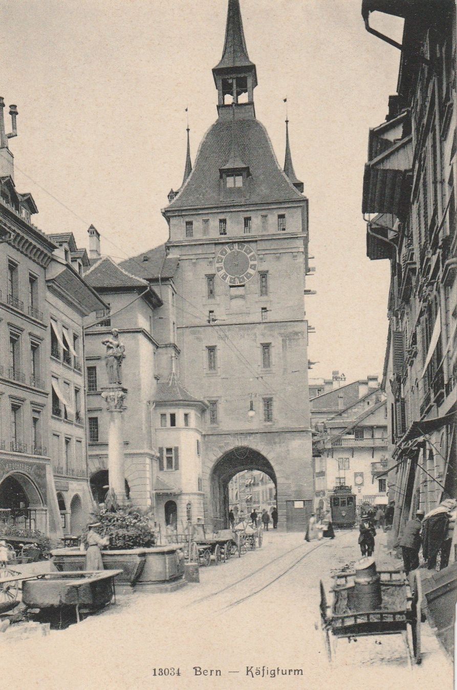 Cartoline postali: Bern Käfigturm mit Tram – Usato da Rorschacherberg venduto da fratovi2