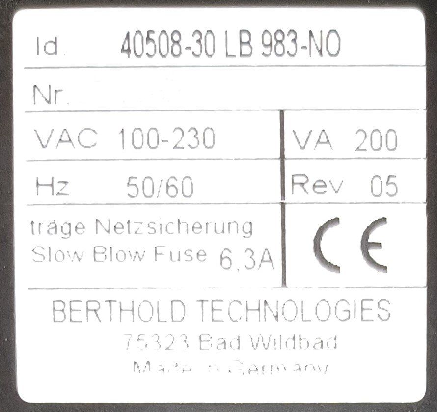 Accessori da laboratorio: Berthold Nightowl II LB 983 NC100 – Usato da Niederdorf venduto da LeptonAG_Labor 1
